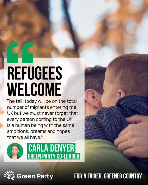 The talk today will be on the total number of migrants entering the UK but we must never forget that every person coming to the UK is a human being with the same ambitions, dreams and hopes that we all have. - Carla Denyer